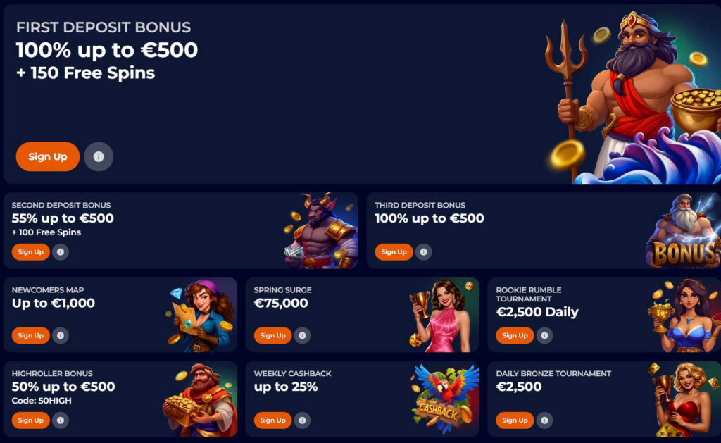 all bonuses ninecasino
