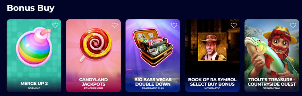 bonus buy games ninecasino
